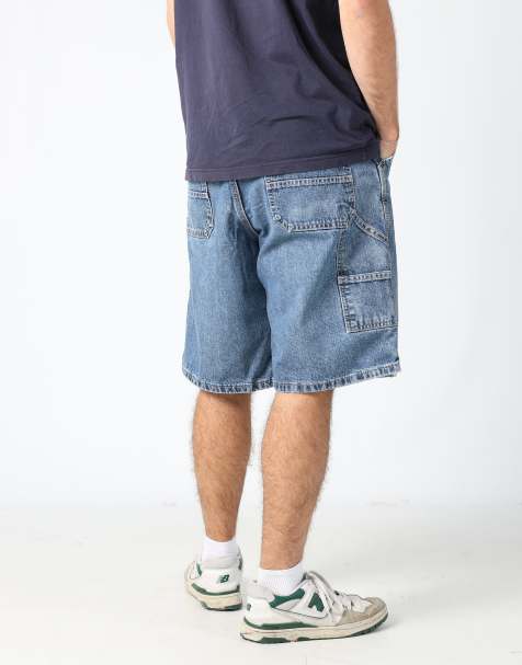 Vintage Lee 36x41 denim carpenter baggy jorts shorts in blue - view 1