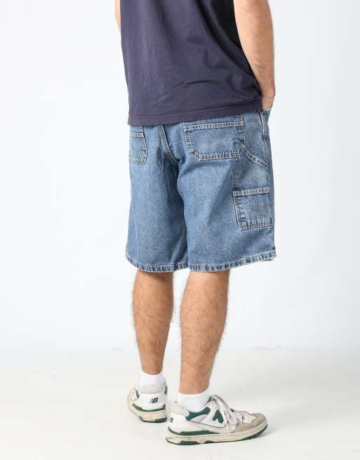 Vintage Lee 36x41 denim carpenter baggy jorts shorts in blue