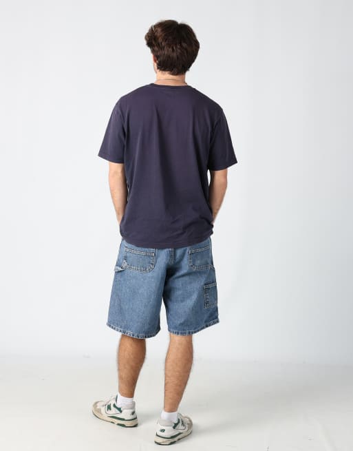 Vintage Lee 36x41 denim carpenter baggy jorts shorts in blue, 3 of 4