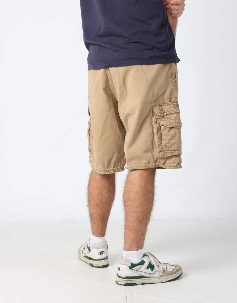Vintage Lee 36x50 canvas cargo shorts in tan - view 1