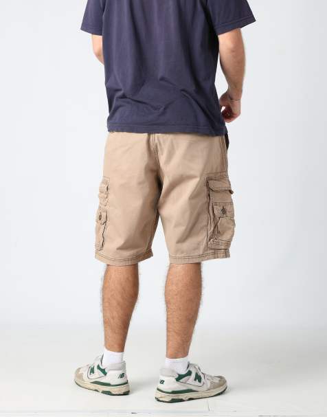 Vintage Lee 36x56 canvas cargo shorts in tan - view 1