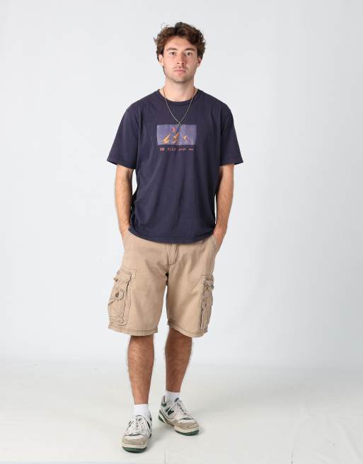 Vintage Lee 36x56 canvas cargo shorts in tan, 2 of 4
