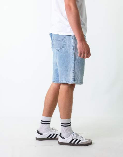 Vintage Lee 38" Denim Jorts Shorts Light Blue - view 1