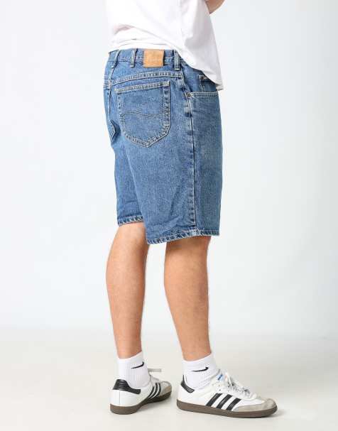 Vintage Lee 38x20 denim jorts shorts in blue - view 1