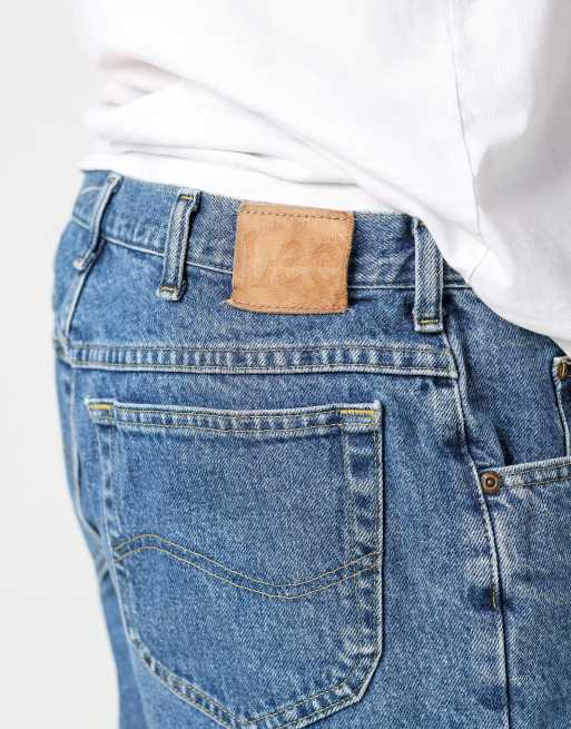Vintage Lee 38x20 denim jorts shorts in blue, 4 of 4