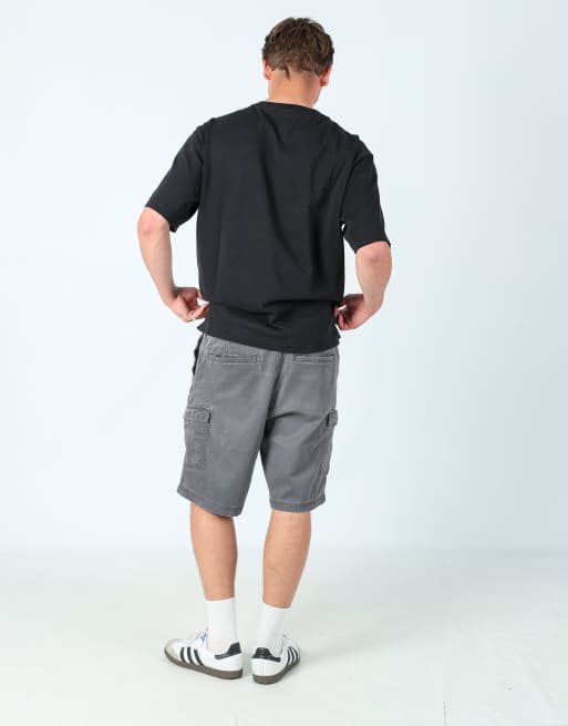 Vintage Lee 38x21 canvas cargo shorts in grey, 3 of 4