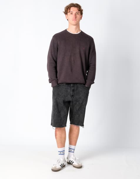 Vintage Lee 38x21 Denim Jorts Shorts Black - view 1