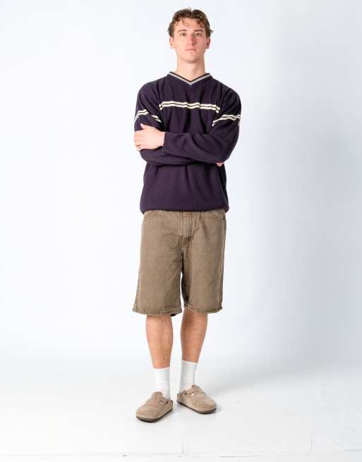 Vintage Lee 38x21 Denim Jorts Shorts Brown