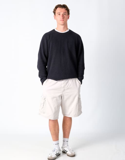 Vintage Lee 38x22 Canvas Cargo Shorts Beige