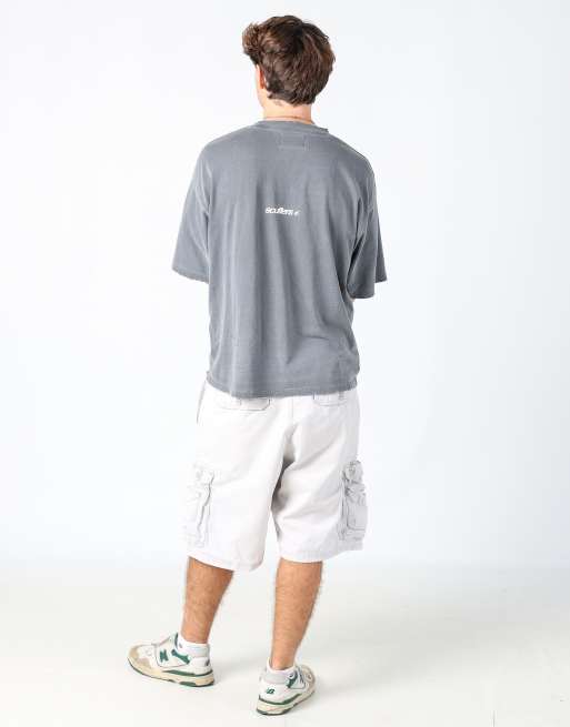 Vintage Lee 38x22 canvas cargo shorts in cream, 3 of 4