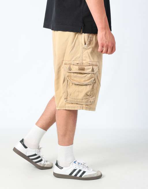 Vintage Lee 38x22 canvas cargo shorts in tan, 2 of 4