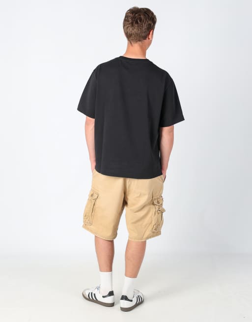 Vintage Lee 38x22 canvas cargo shorts in tan, 3 of 4