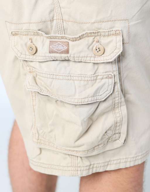 Vintage Lee 38x22 canvas cargo shorts in tan, 4 of 4