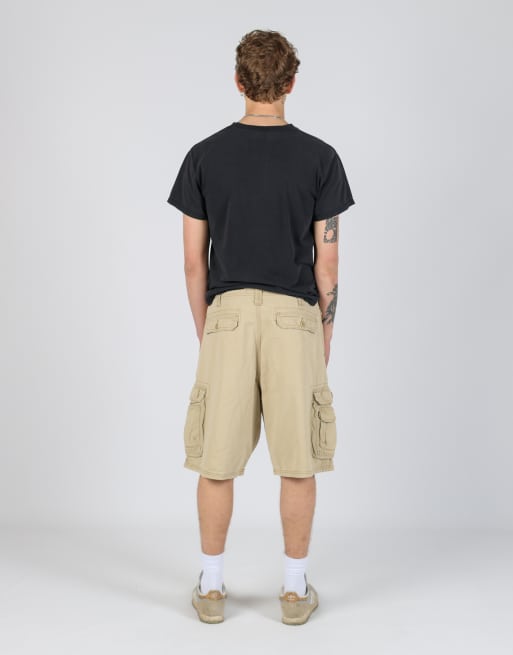 Vintage Lee 38x22 canvas cargo shorts in tan, 3 of 4