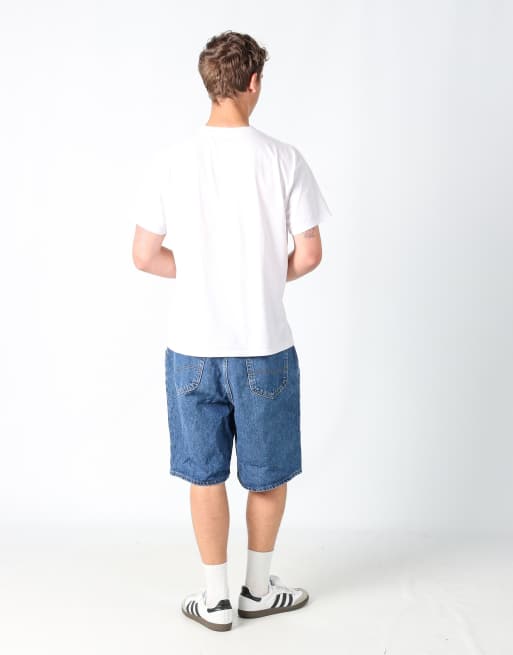 Vintage Lee 38x22 denim jorts shorts in blue, 3 of 4