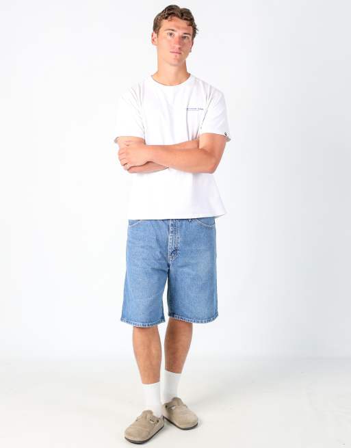 Vintage Lee 38x22 denim jorts shorts in light blue, 2 of 4