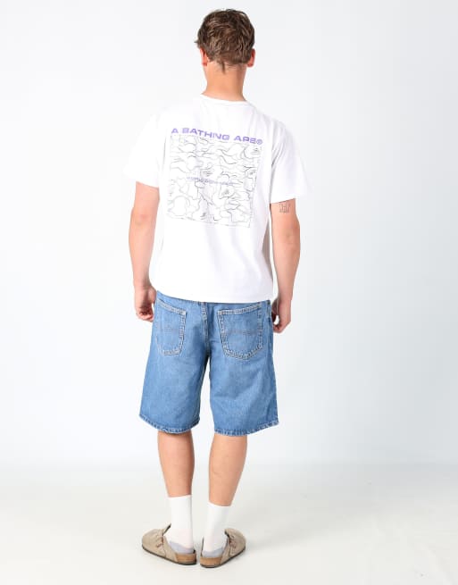 Vintage Lee 38x22 denim jorts shorts in light blue, 3 of 4