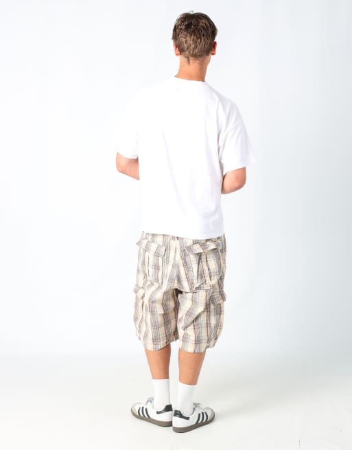 Vintage Lee 38x23 canvas cargo shorts in brown, 3 of 4