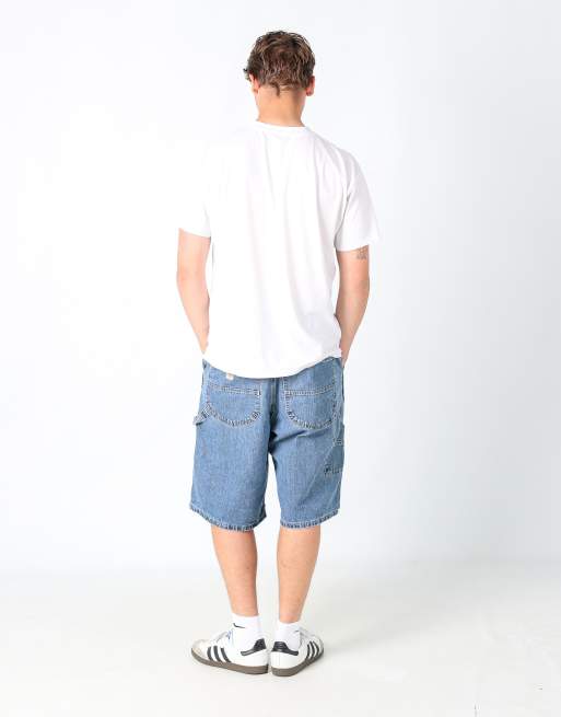 Vintage Lee 38x23 denim carpenter baggy jorts shorts in blue, 3 of 4