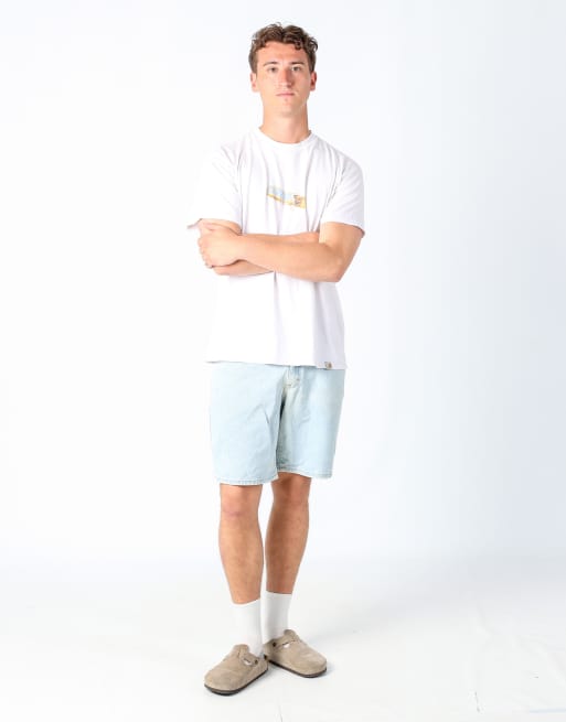 Vintage Lee 38x23 denim jorts shorts in light blue