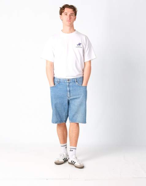 Vintage Lee 38x23 Denim Shorts Blue - view 1