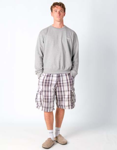 Vintage Lee 38x24 Canvas Cargo Shorts Charcoal Grey - view 1