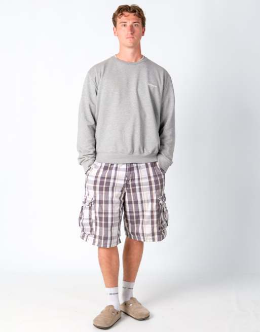 Vintage Lee 38x24 Canvas Cargo Shorts Charcoal Grey