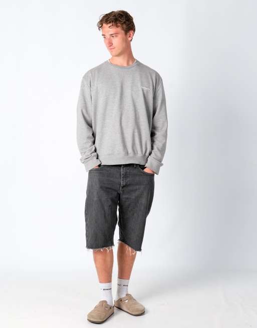 Vintage Lee 38x24 Denim Shorts Charcoal Grey