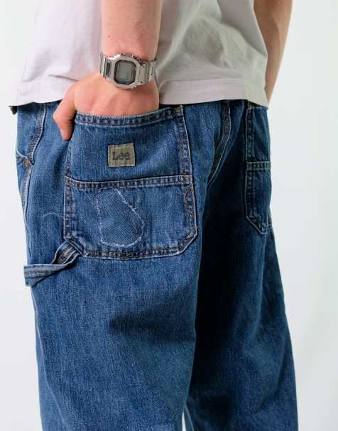 Vintage Lee 38x30 Denim Carpenter Baggy Jeans Blue - view 1