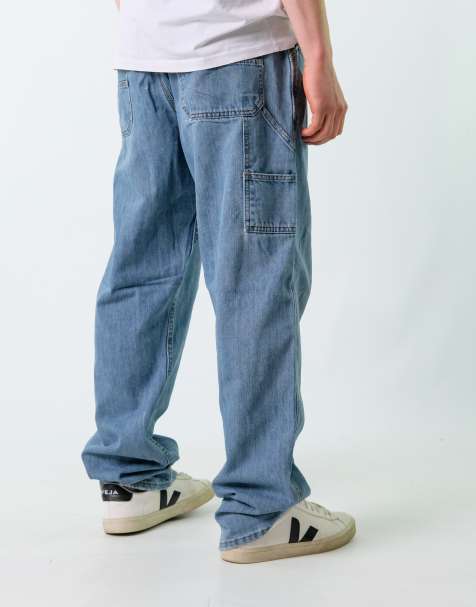 Vintage Lee 38x34 Denim Carpenter Baggy Jeans Blue - view 1