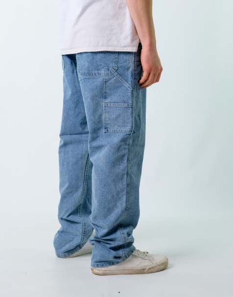 Vintage Lee 38x34 Denim Carpenter Baggy Jeans Light Blue - view 1