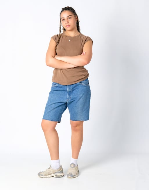 Vintage Lee 40x18 Denim Shorts Blue