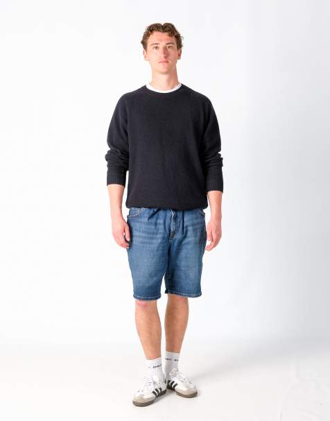 Vintage Lee 40x21 Denim Shorts Navy Blue - view 1