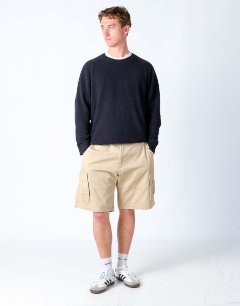 Vintage Lee 40x22 Canvas Cargo Shorts Beige - view 1