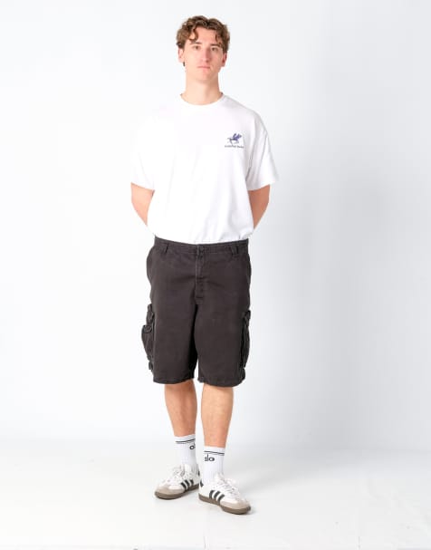 Vintage Lee 40x22 Canvas Cargo Shorts Black - view 1