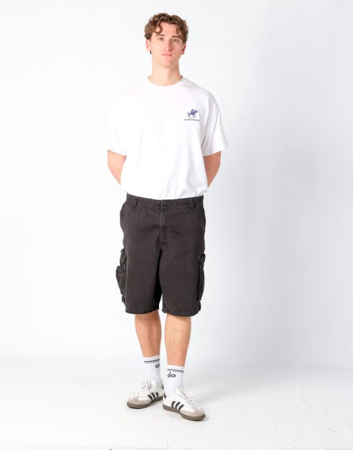 Vintage Lee 40x22 Canvas Cargo Shorts Black