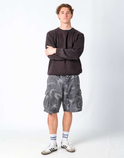 Vintage Lee 40x22 Canvas Cargo Shorts Charcoal Grey