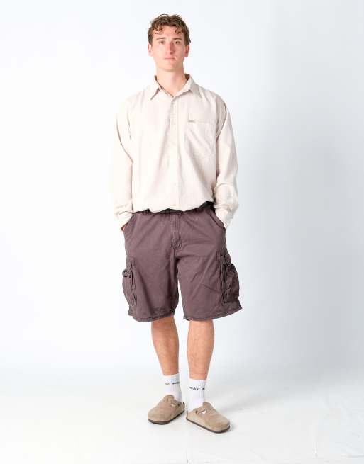 Vintage Lee 40x22 Canvas Cargo Shorts Charcoal Grey