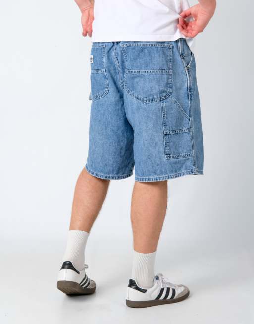 Vintage Lee 40x22 Denim Carpenter Baggy Jorts Shorts Light