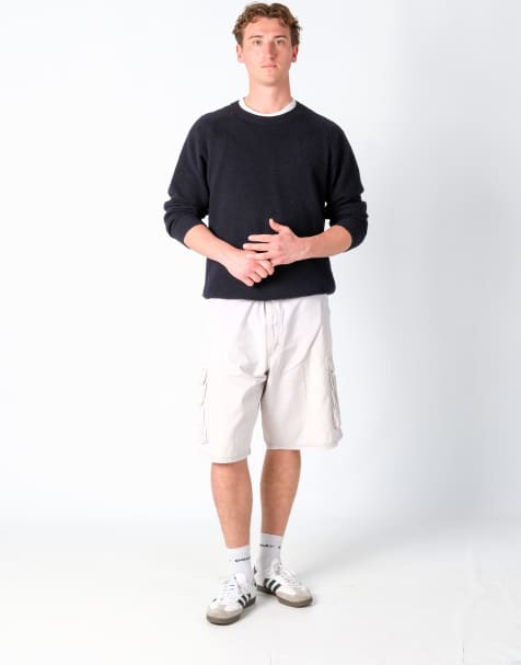 Vintage Lee 40x24 Canvas Cargo Shorts Beige - view 1