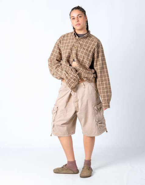 Vintage Lee 40x24 Canvas Cargo Shorts Tan - view 1