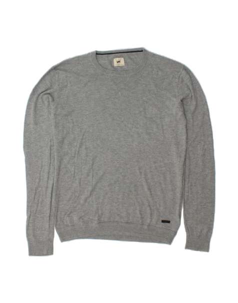 Vintage Lee Crew Neck Jumper Sweater Large In Grey - view 1