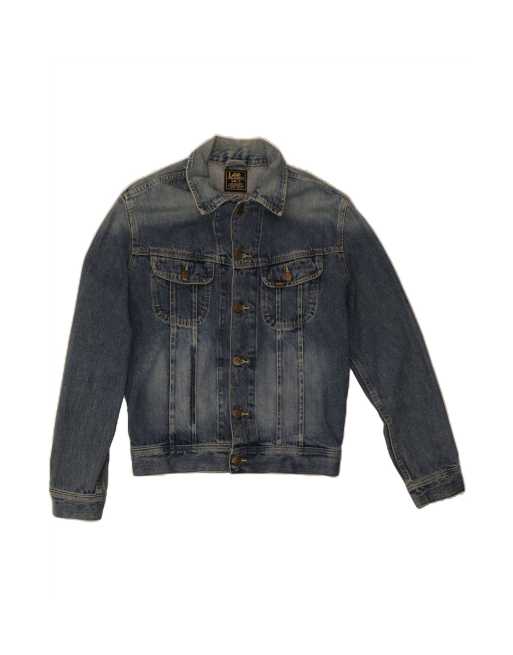 Vintage Lee Denim Jacket UK 10 Small In Blue