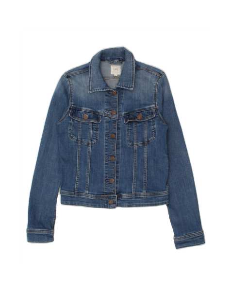 Vintage Lee Denim Jacket UK 12 Medium In Black - view 1