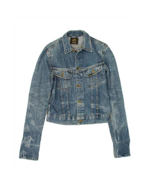Vintage Lee Denim Jacket UK 14 Large In Blue