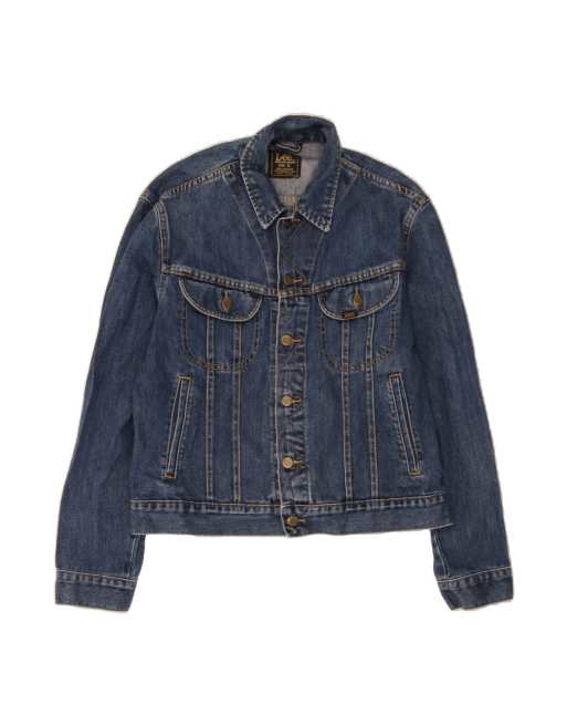 Vintage Lee Denim Jacket UK 14 Medium In Blue