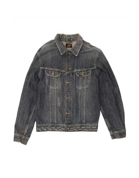 Vintage Lee Denim Jacket UK 20 2XL In Blue - view 1