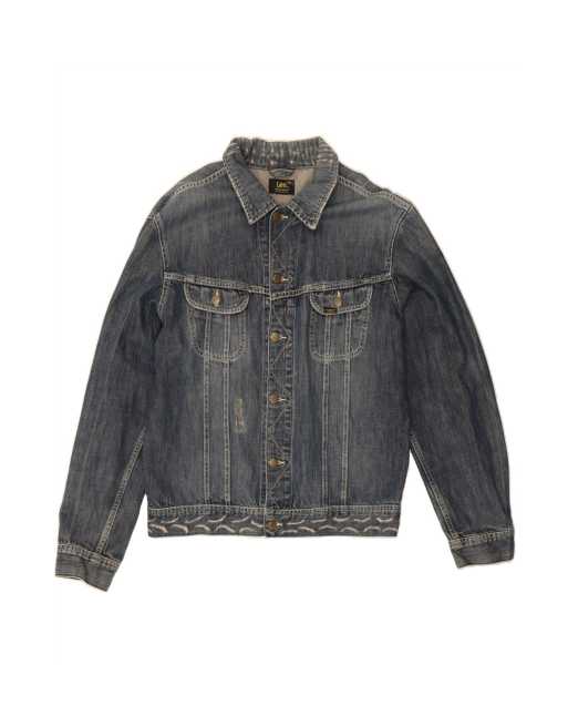 Vintage Lee Denim Jacket UK 20 2XL In Blue