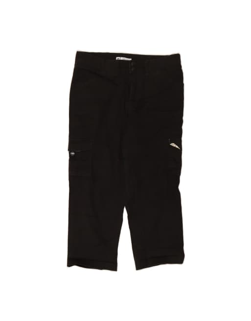 Vintage Lee Easy Fit Cargo Capri Trousers US 12 Large W33 L23 In Black