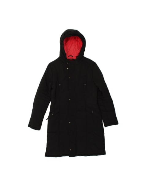 Vintage Lee Hooded Windbreaker Coat UK 14 Medium In Black - view 1